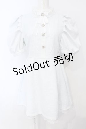 画像: Swankiss / EK elegant tweed O/P ワンピース F サックス O-25-07-05-060-CA-OP-YM-OS