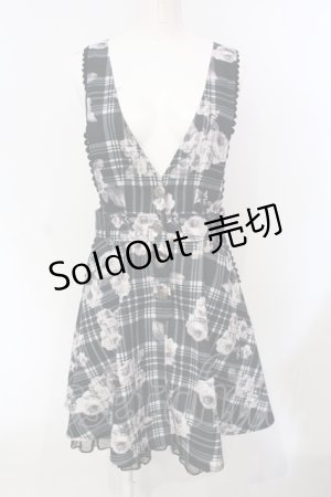 画像: axes femme / バラチェックジャンドレ  グリーン O-25-07-05-064-AX-SK-IG-OS