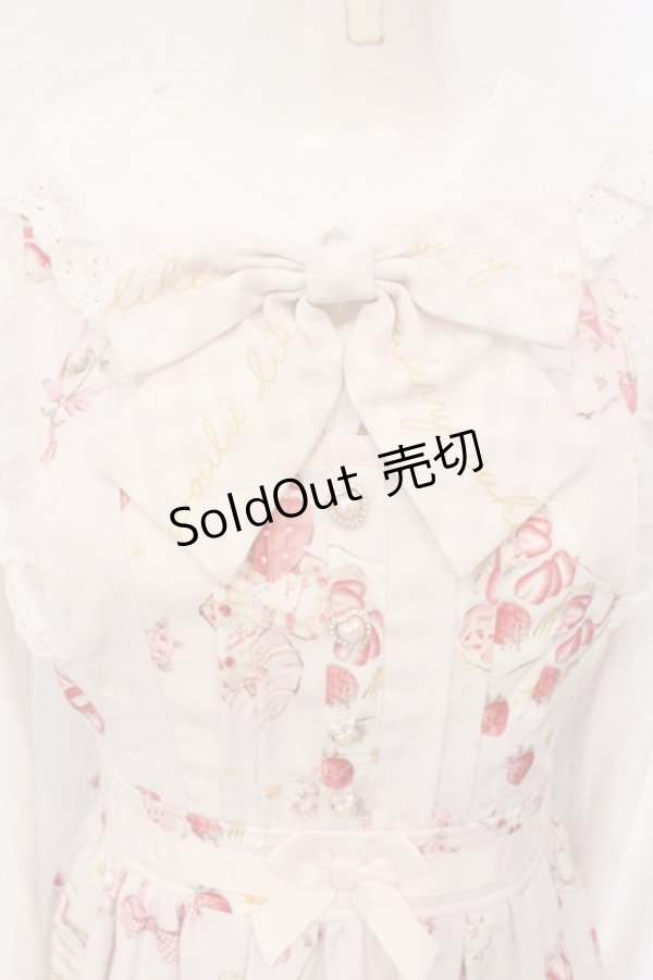 画像2: LIZ LISA / Strawberry Tea Partyワンピース  ピンク×シロ O-25-07-05-066-LO-OP-IG-OS (2)