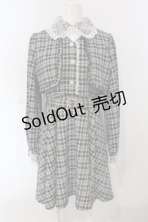 画像: Rojita / ベルト付きボレロ風ワンピース  クロ×シロ O-25-07-05-068-LO-OP-IG-OS