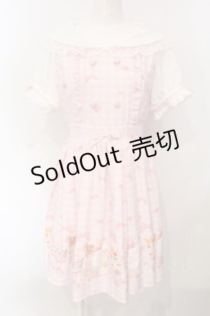画像: LIZ LISA / Sweet Bear Gelatoワンピース  ピンク×シロ O-25-07-05-070-LO-OP-IG-OS