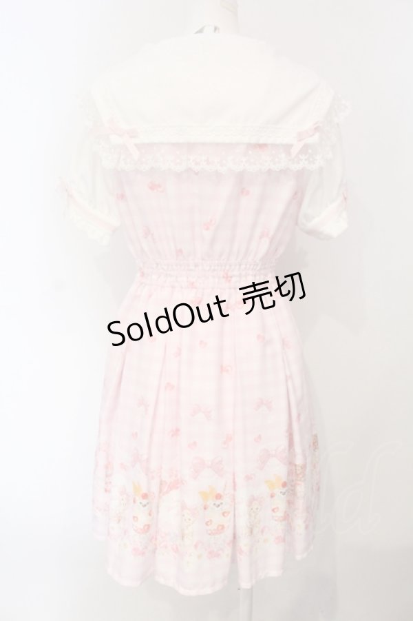 画像5: LIZ LISA / Sweet Bear Gelatoワンピース  ピンク×シロ O-25-07-05-070-LO-OP-IG-OS (5)