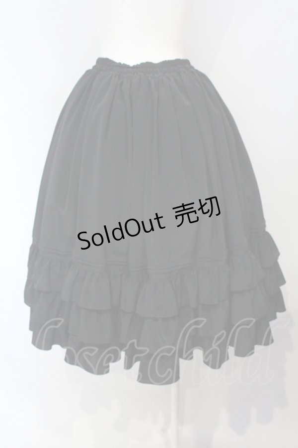 画像3: metamorphose / ピンタックフリルスカート(ミディアム丈)  クロ O-25-07-05-013-ME-SK-IG-OS (3)