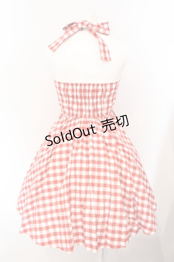 画像3: Belette / ギンガムスカラップジャンパースカート  アカ O-25-07-05-023-LO-OP-OW-ZT508 (3)