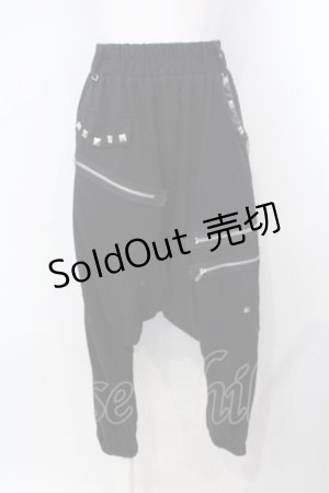 画像: ACDC RAG / スタッズサルエルパンツ  ブラック O-25-07-07-004-PU-PA-OW-OS