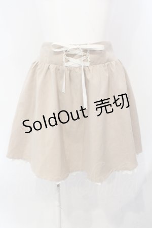 画像: Ank Rouge / 裾レーススカート  ベージュ O-25-07-07-035-CA-SK-OW-OS