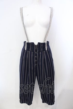 画像: axes femme POETIQUE / サス付きハーフパンツ M ネイビー O-25-07-07-005-AX-PA-OW-OS