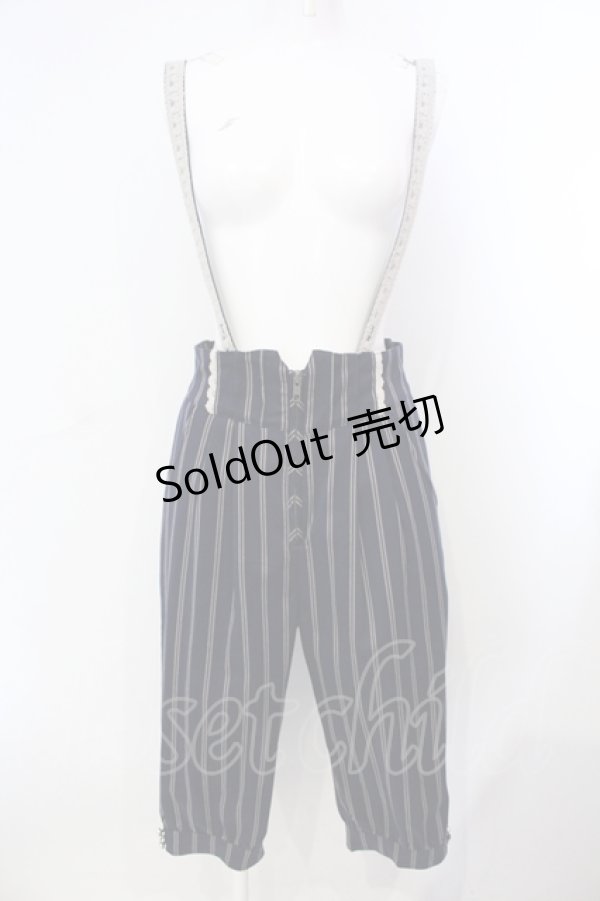 画像1: axes femme POETIQUE / サス付きハーフパンツ M ネイビー O-25-07-07-005-AX-PA-OW-OS (1)