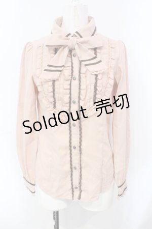 画像: axes femme / ヨークフリルブラウス  ピンク O-25-07-07-041-AX-BL-OW-OS