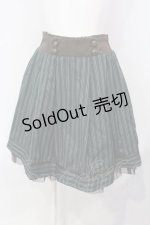 画像: axes femme / ライン入りタックスカート M グリーン O-25-07-07-044-AX-SK-OW-ZT059