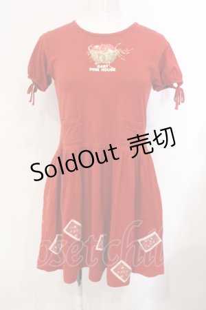 画像: BABY PINK HOUSE / いちごバスケットカットワンピース L アカ O-25-07-07-046-LO-OP-OW-OS