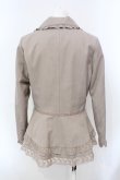 画像2: axes femme / レース配色フィッシュテールジャケット M グレージュ O-25-07-07-050-AX-JA-OW-ZT161 (2)