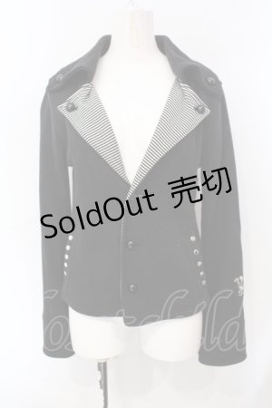画像: ALGONQUINS / ライダース風スウェットカーディガン F ブラック O-25-07-07-053-AL-TO-OW-OS