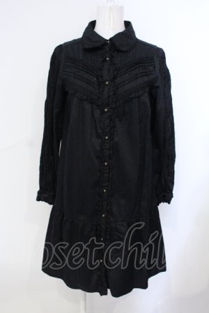 画像: axes femme / タックロングブラウス M クロ O-25-07-07-060-AX-BL-OW-OS