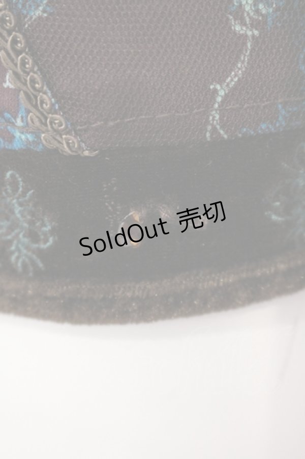 画像2: OZZ ANGELO / ベロア切り替え総柄チュニック  グリーン×ブラウン O-25-07-07-061-OO-TO-OW-ZY (2)