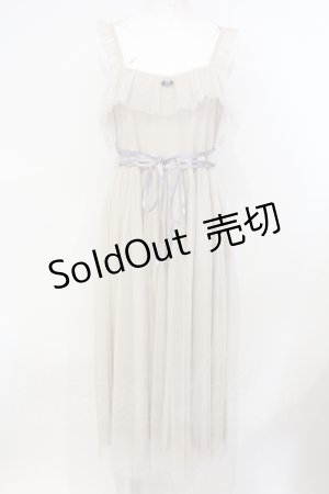 画像: F&A / 編み上げシフォンキャミワンピース F ベージュ O-25-07-07-063-LO-OP-OW-OS