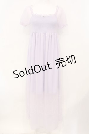 画像: EATME / ギャザーチュールワンピース  ラベンダー O-25-07-07-064-LO-OP-OW-OS