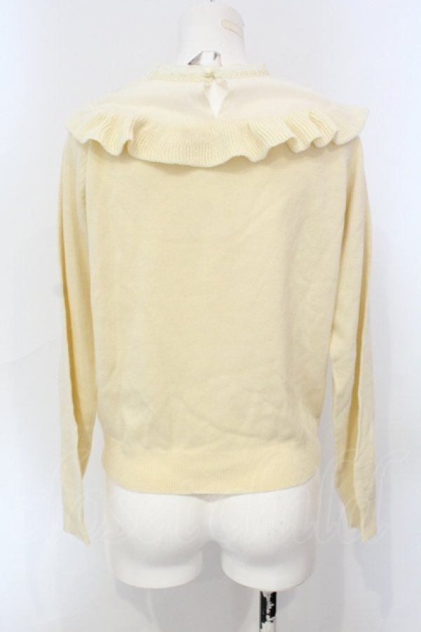 画像2: Secret Honey / ヨークチュール切り替えニット  アイボリー O-25-07-07-065-CA-TO-OW-ZT483 (2)