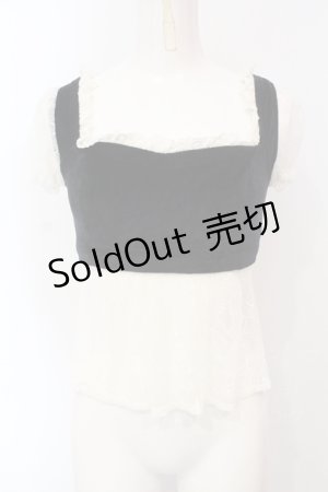 画像: EATME / レースベルベットコンビトップス F クロ×シロ O-25-07-07-066-LO-TO-OW-ZY