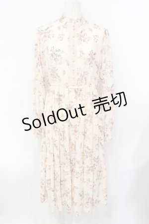 画像: axes femme / ドビー花柄ワンピース M アイボリー O-25-07-07-076-AX-OP-OW-OS