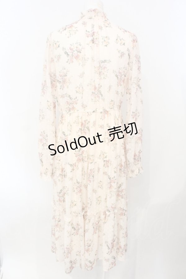 画像3: axes femme / ドビー花柄ワンピース M アイボリー O-25-07-07-076-AX-OP-OW-OS (3)