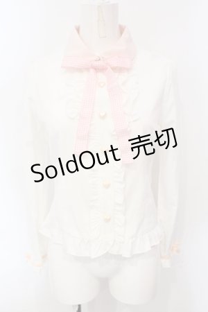 画像: DearMyLove / マイメロディコラボブラウス M シロ×ピンク O-25-07-07-082-EL-BL-OW-OS
