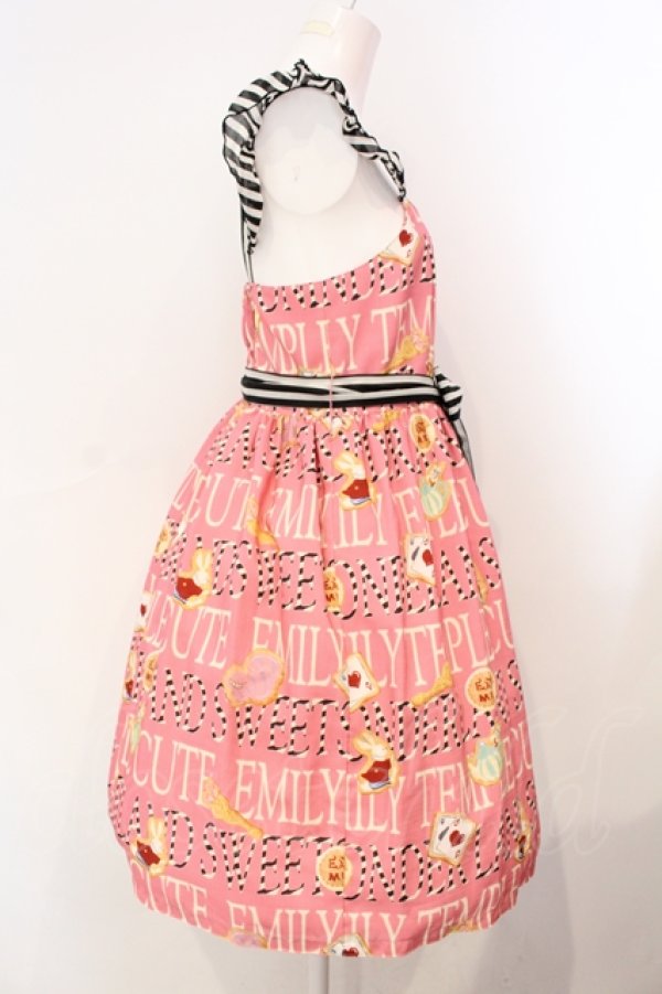 画像3: Emily Temple cute / WONDER LANDクッキーストライプリボンワンピース  ピンク O-25-07-07-008-ET-OP-OW-ZT279 (3)