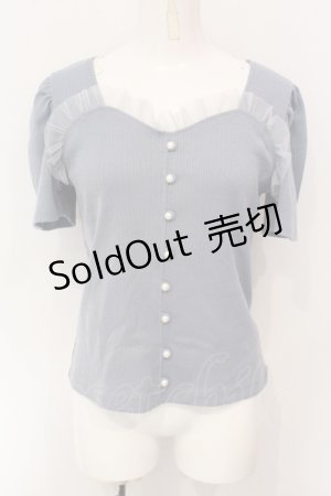 画像: axes femme POETIQUE / ビスチェ風テレコプルオーバー M アオ O-25-07-07-096-AX-TO-OW-OS