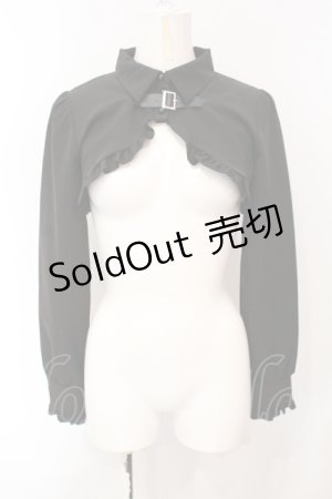 画像: DearMyLove / スクエアバックルフリルショートブラウス M クロ O-25-07-07-099-EL-BL-OW-OS