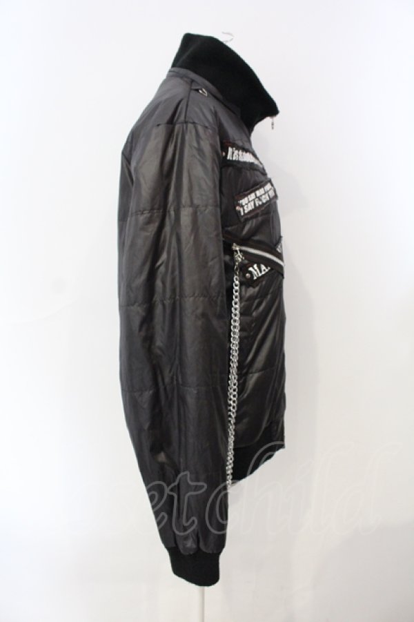 画像3: MAD / パッチチェーンダウンジャケット M ブラック O-25-07-07-026-PU-CO-IG-ZT-C046 (3)
