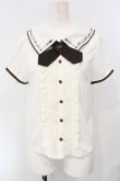 画像1: axes femme POETIQUE / スプーン＆フォーク刺繍ブラウス M オフ×ブラウン O-25-07-08-041-AX-BL-IG-OS (1)