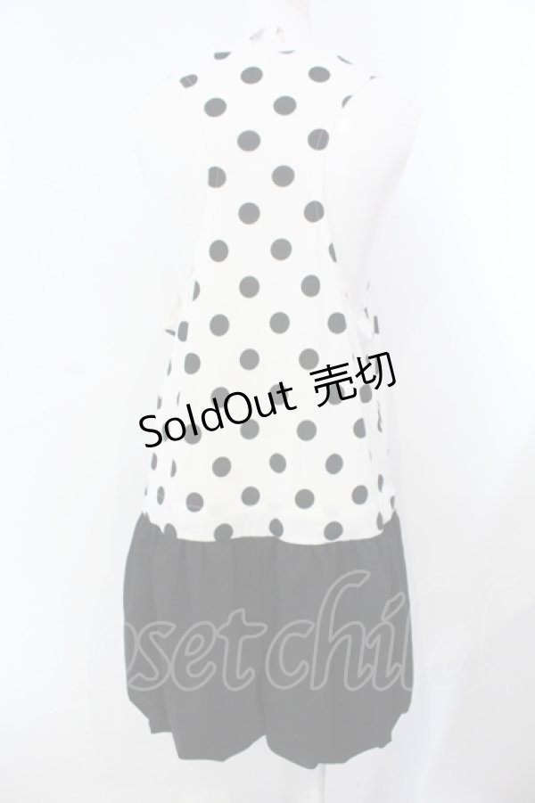 画像3: PEACE NOW / 水玉サロペット M ブラック×ホワイト O-25-07-08-047-PU-OP-OW-ZS (3)
