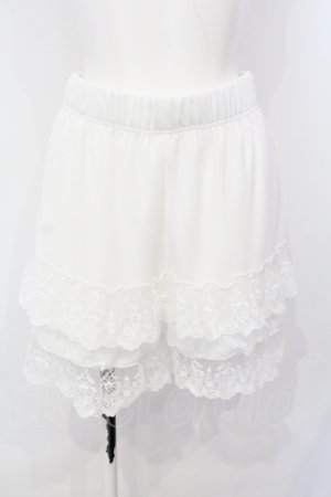 画像: axes femme POETIQUE / 調節リボン付ミニペチパンツ M シロ O-25-07-08-048-AX-PA-OW-OS
