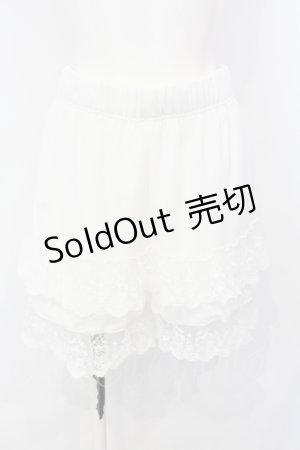 画像: axes femme POETIQUE / 調節リボン付ミニペチパンツ M シロ O-25-07-08-048-AX-PA-OW-OS