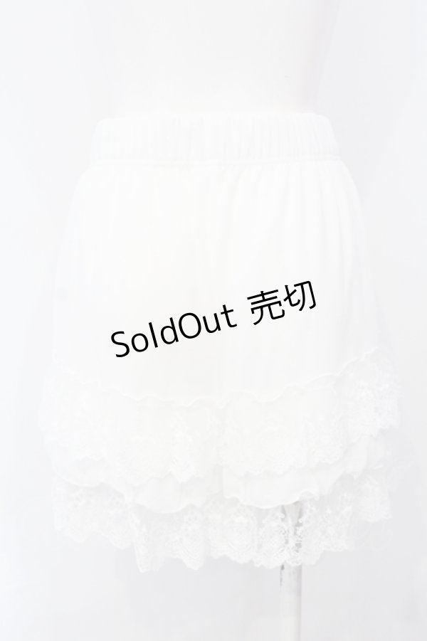 画像3: axes femme POETIQUE / 調節リボン付ミニペチパンツ M シロ O-25-07-08-048-AX-PA-OW-OS (3)