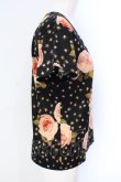 画像2: KANEKO ISAO / 大判ローズTシャツ  クロ×ピンク O-25-07-08-059-EL-TS-IG-OS (2)