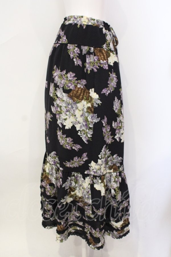 画像3: KANEKO ISAO / ラベンダーバスケットスカート  クロ O-25-07-08-073-EL-SK-IG-OS (3)