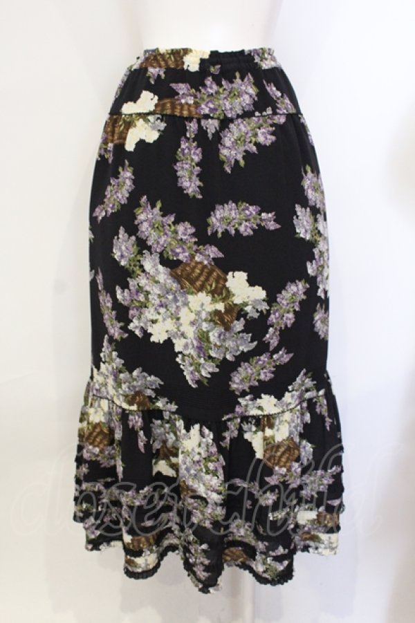 画像4: KANEKO ISAO / ラベンダーバスケットスカート  クロ O-25-07-08-073-EL-SK-IG-OS (4)