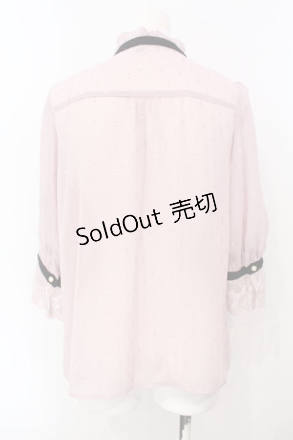 画像3: axes femme POETIQUE / ラメドット楊柳ブラウス M ピンク O-25-07-08-009-AX-BL-OW-OS (3)