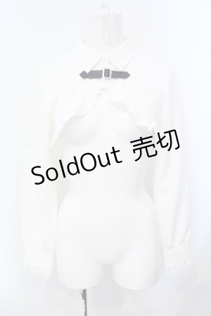 画像: DearMyLove / スクエアバックルフリルショートブラウス M オフシロ O-25-07-08-010-EL-BL-OW-OS