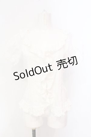 画像: WONDERFUL WORLD / フロントフリルブラウス  シロ O-25-07-08-091-LO-BL-IG-ZI