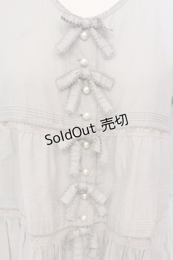 画像2: WONDERFUL WORLD / タック段々ブラウス  グレー O-25-07-08-093-LO-BL-IG-ZI (2)