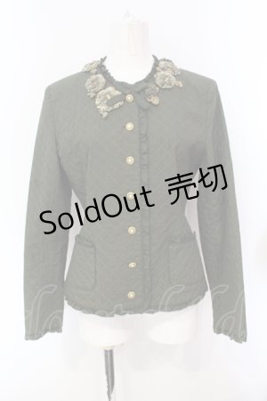 画像: WONDERFUL WORLD / モチーフキルトジャケット  グリーン O-25-07-08-096-LO-JA-IG-OS
