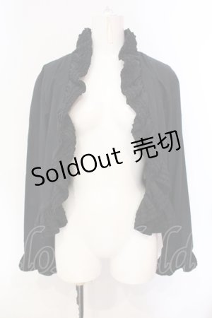 画像: WONDERFUL WORLD / ピコフリルカーディガン  クロ O-25-07-08-101-LO-TO-IG-ZI