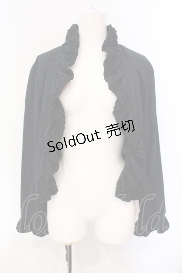 画像1: WONDERFUL WORLD / ピコフリルカーディガン  クロ O-25-07-08-101-LO-TO-IG-ZI (1)