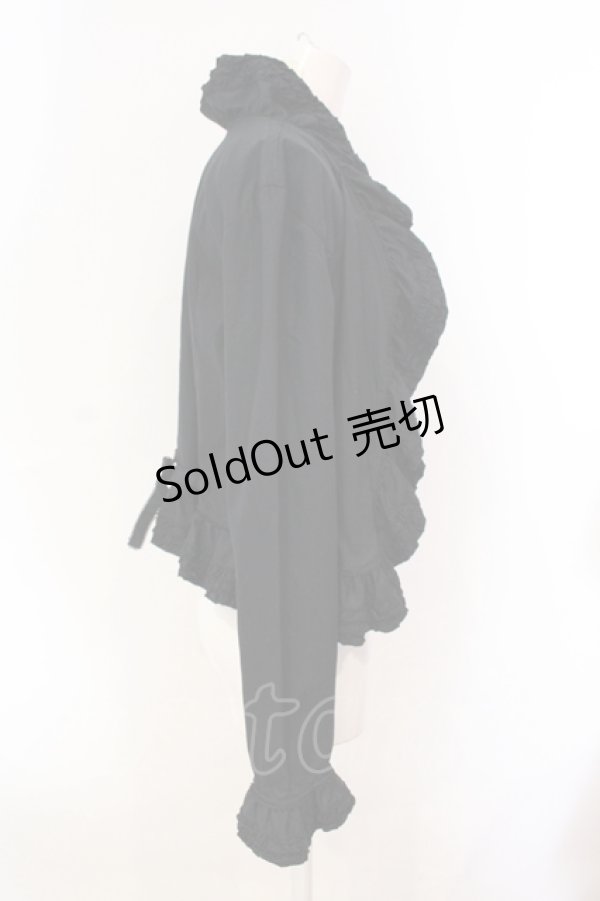 画像2: WONDERFUL WORLD / ピコフリルカーディガン  クロ O-25-07-08-101-LO-TO-IG-ZI (2)