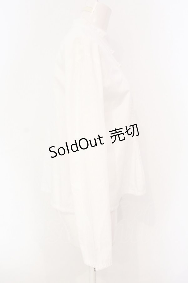 画像3: WONDERFUL WORLD / チャイナボタンブラウス  シロ O-25-07-08-102-LO-BL-IG-OS (3)