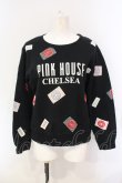 画像1: PINK HOUSE / パッチワークトレーナー  クロ O-25-07-08-103-LO-TO-IG-OS (1)