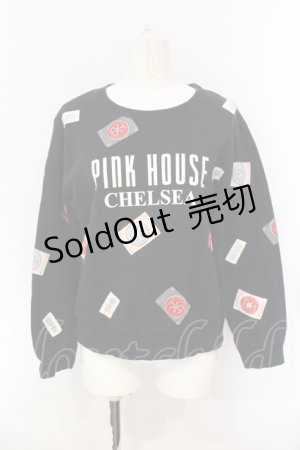 画像: PINK HOUSE / パッチワークトレーナー  クロ O-25-07-08-103-LO-TO-IG-OS
