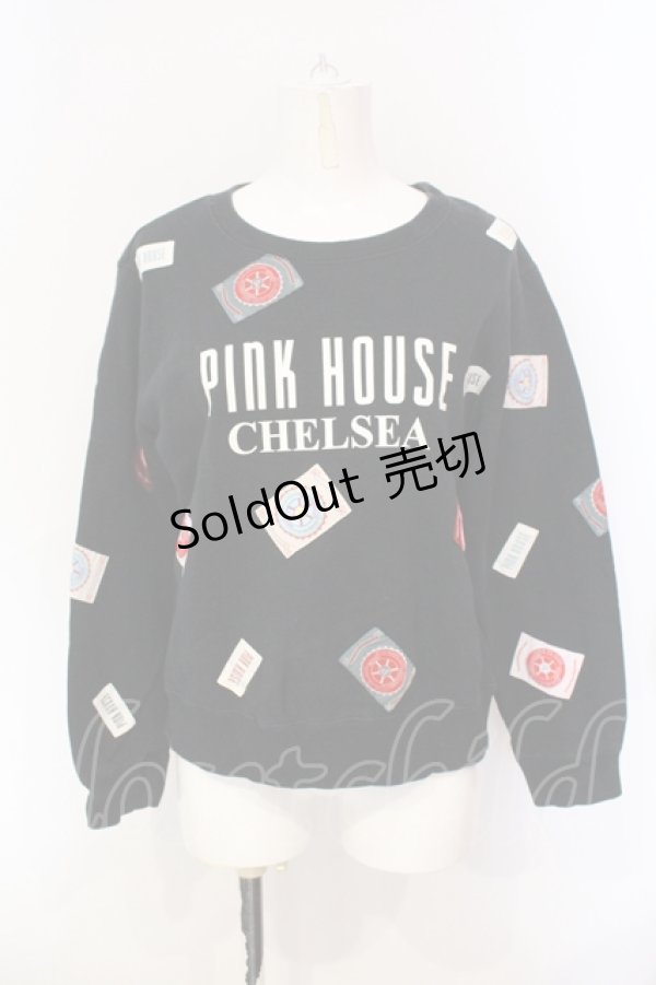 画像1: PINK HOUSE / パッチワークトレーナー  クロ O-25-07-08-103-LO-TO-IG-OS (1)